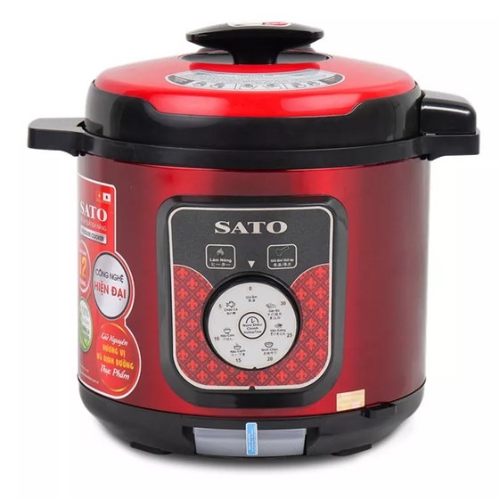 NỒI ÁP SUẤT ĐA NĂNG SATO MÀU ĐỎ 6AS031 6.0L