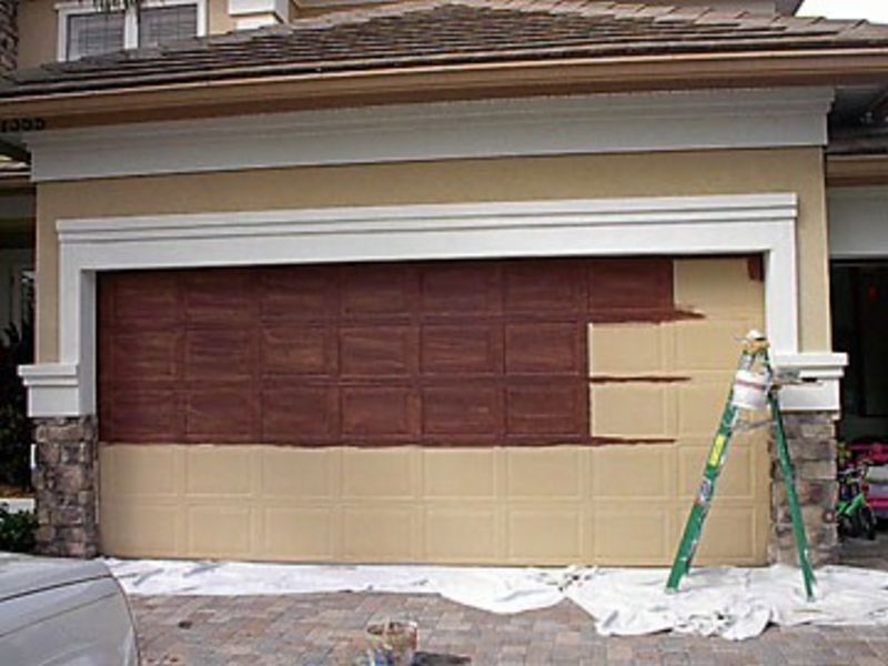 Painting Garage Door Before And After Pictures Garrdenoflove