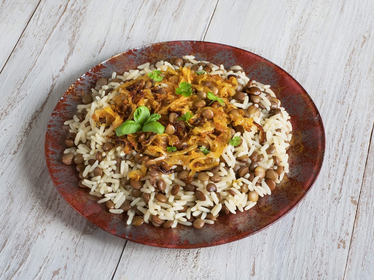 Receita de arroz com lentilha