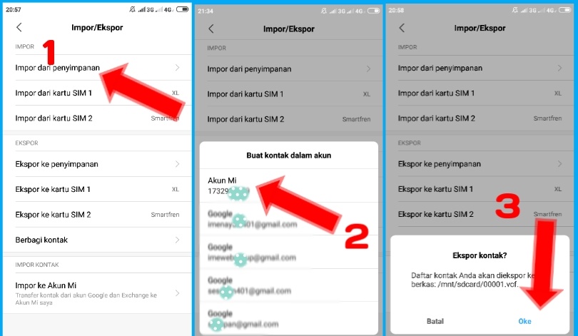 Cara memulihkan / Import nomor hp dari memori atau google
