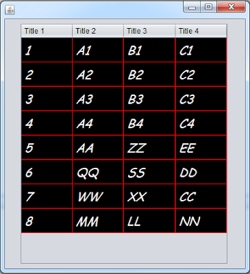 Style JTable Using Java