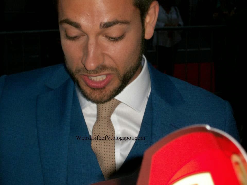 Iron Man 3 Red Carpet Premiere Zachary Levi signing autographs