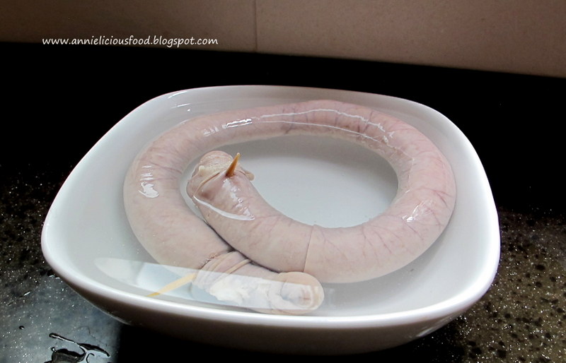 Annielicious Food How to prepare Small Pork Intestines (如何处理猪小肠)