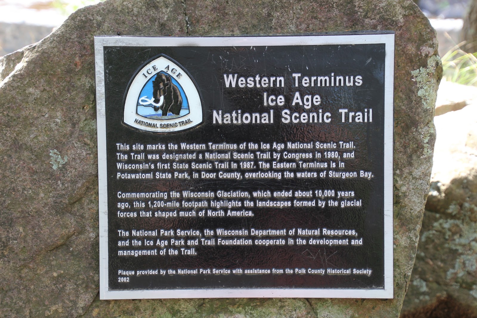 Wisconsin Historical Markers Western Terminus Ice Age