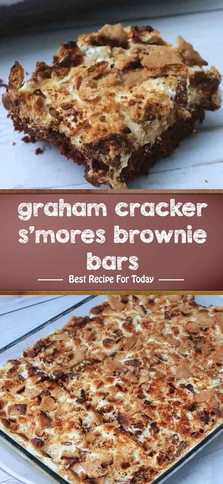 graham cracker s’mores brownie bars pinsgreatrecipes12