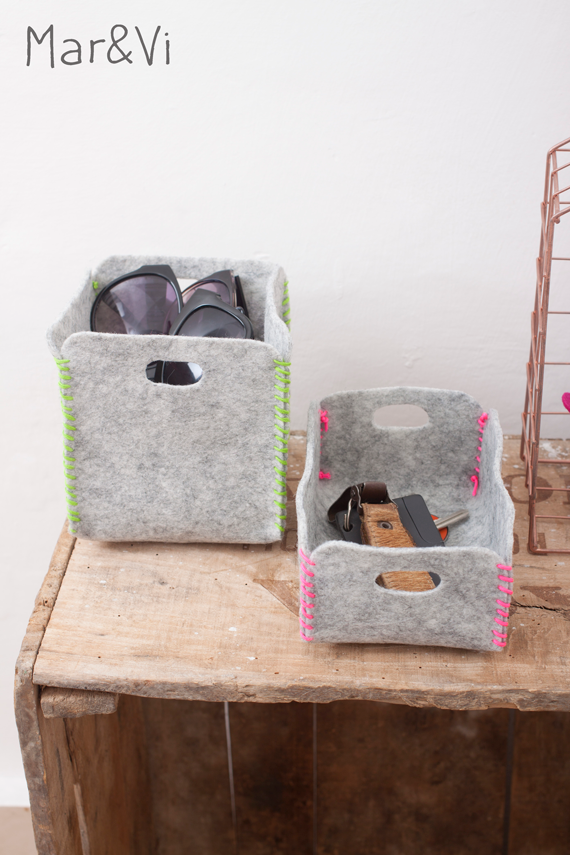 Vaciabolsillos de fieltro fáciles