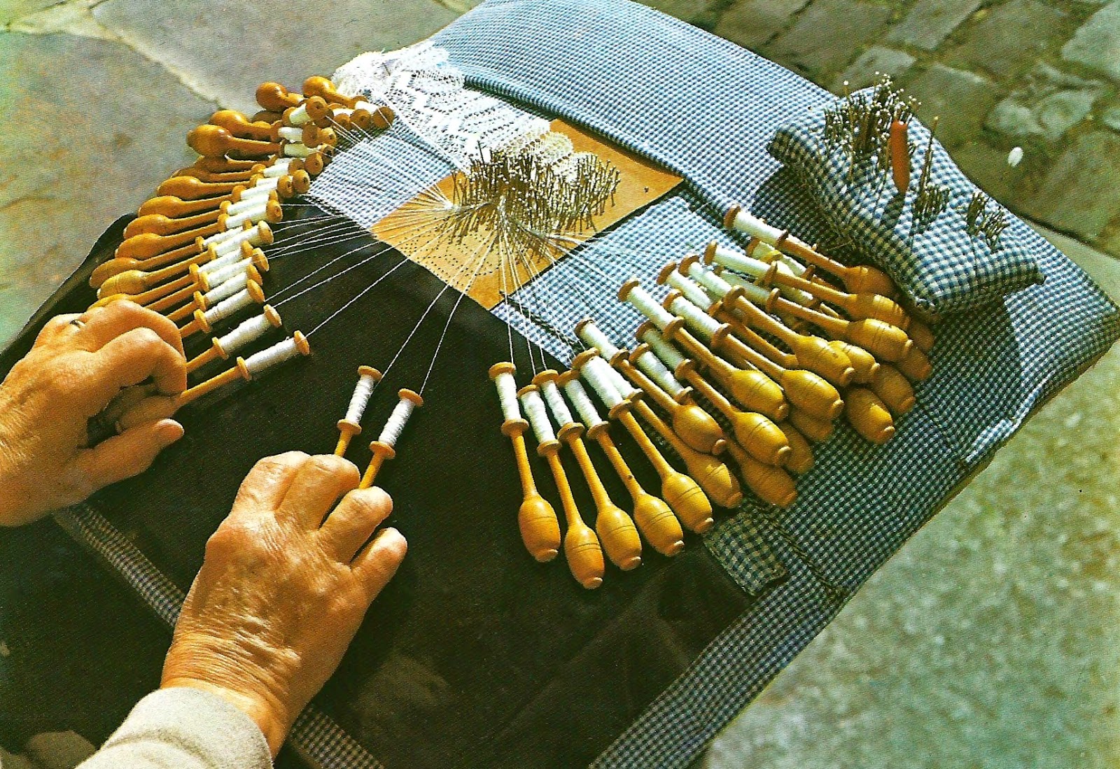 My Favorite Views Belgium Lace Maker Cusion