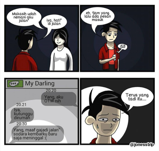 Komik Strip Jones Kencan Horor Ayo Ketawa! Gudangnya