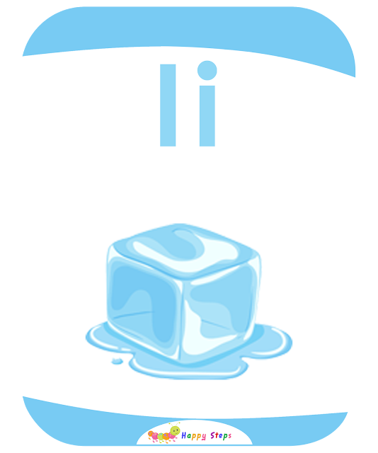 Flashcard Letter -I- Ice