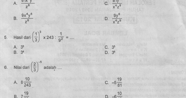 Kumpulan Soal2 Matematika Kelas 9 Beserta Jawabannya