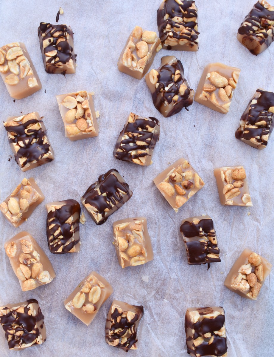 Homemade Chocolate Peanut Caramels + Giveaway The Nutritionist Reviews