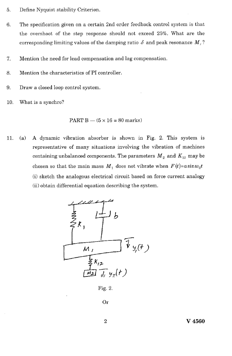 EC6405 Control System Engineering [old code EC1304] Anna University