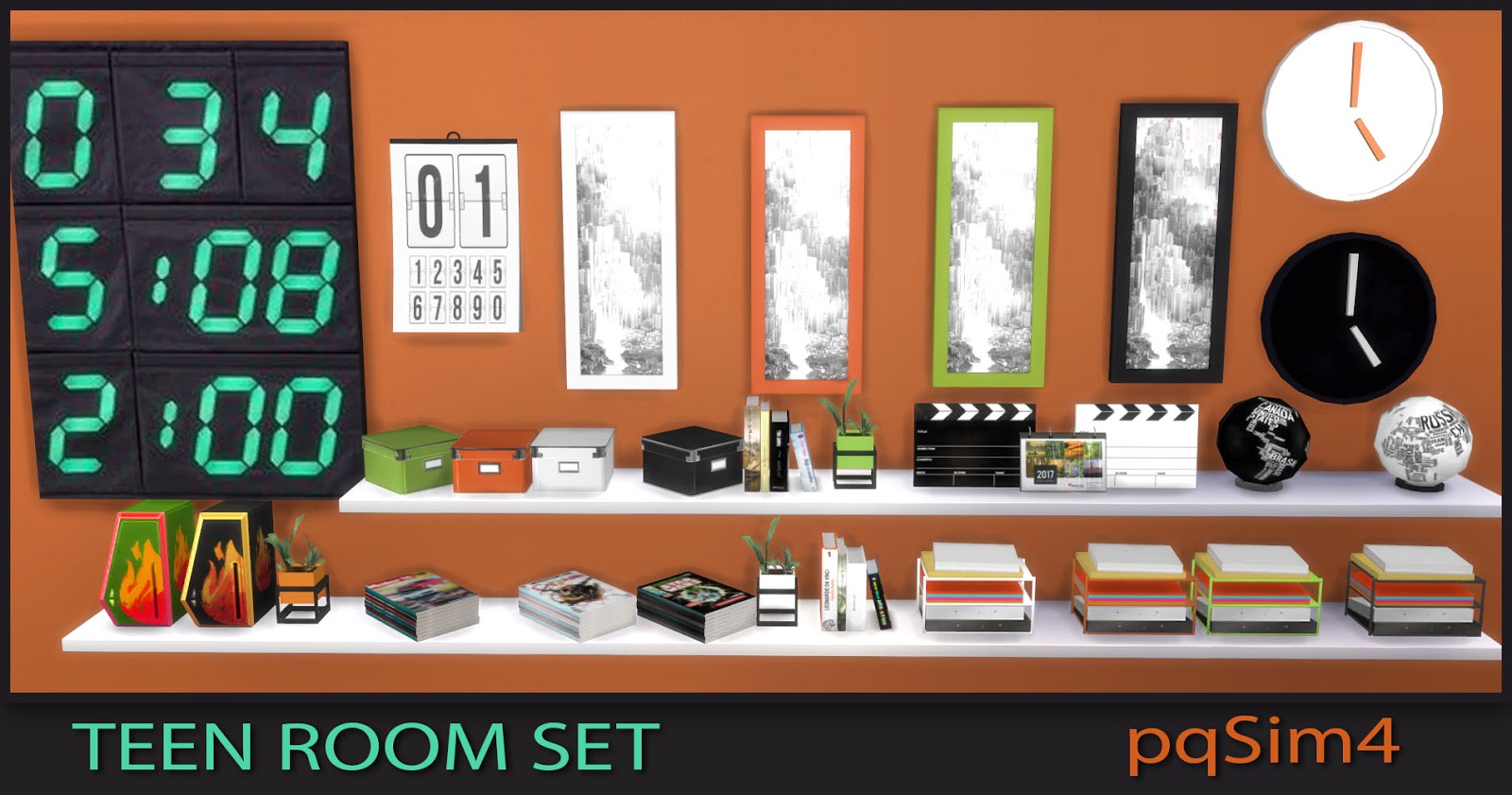 Teen Bedroom Set Sims 4 Custom Content