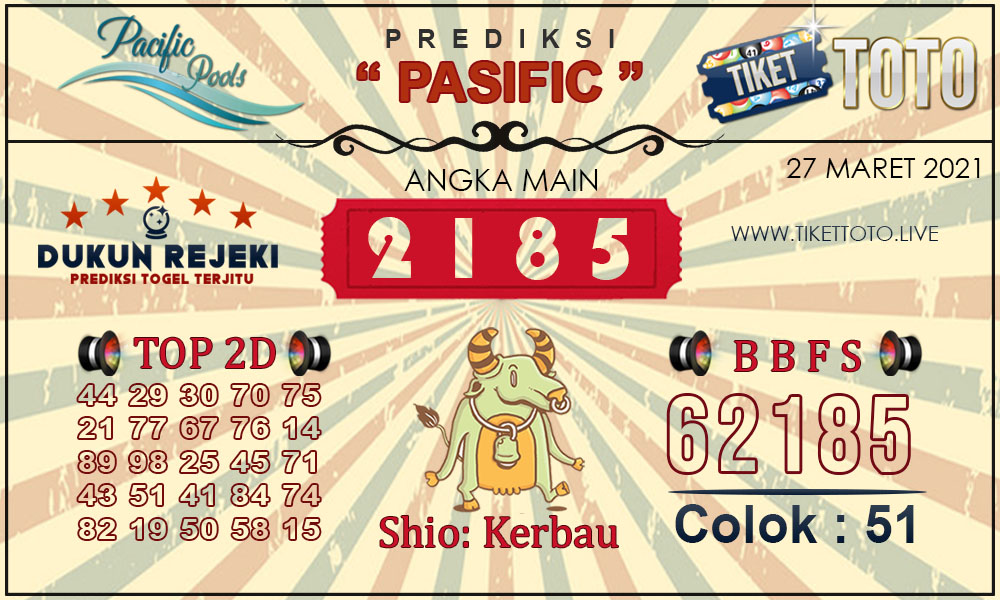 Prediksi Togel PASIFIC TIKETTOTO 27 MARET 2021