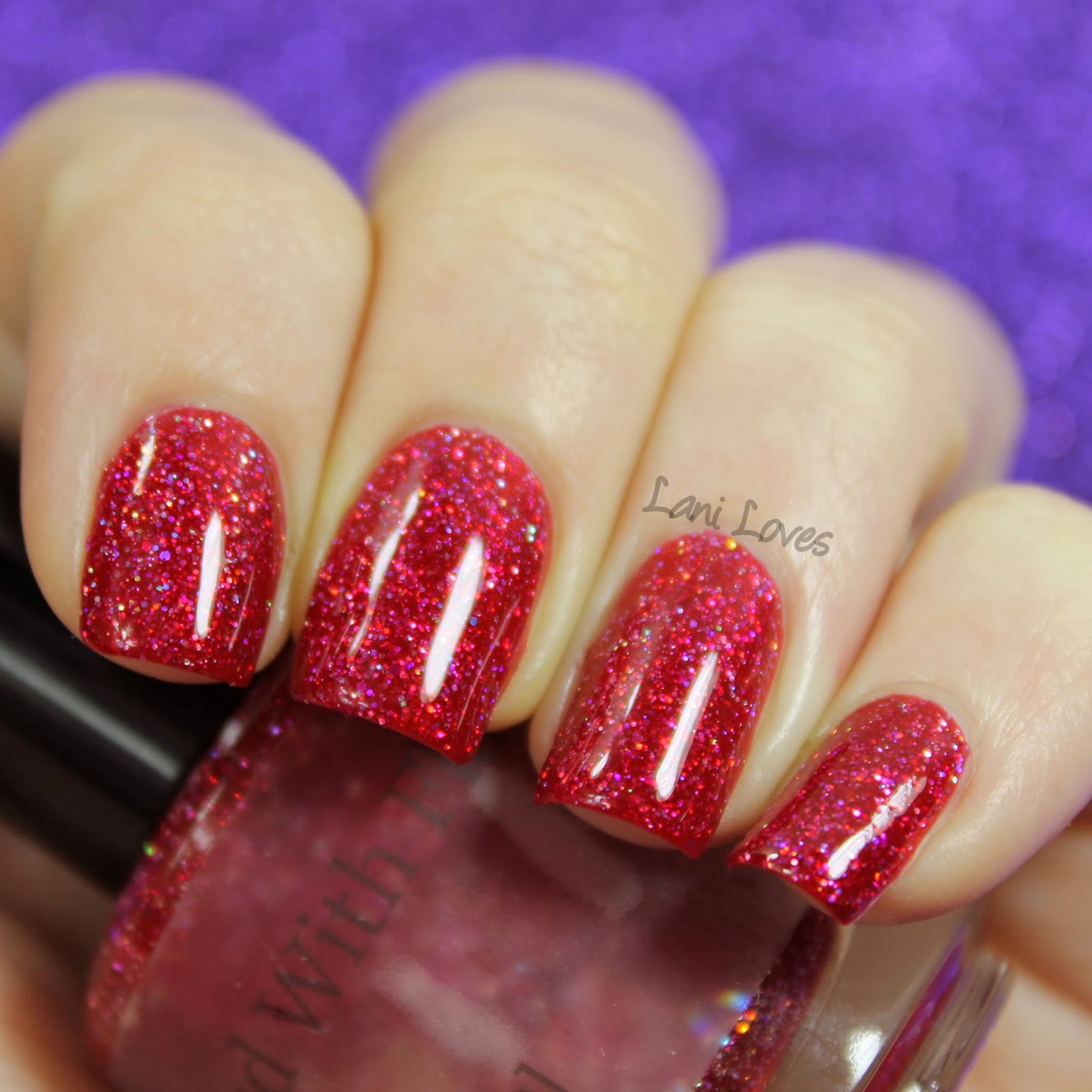 L'Oreal Lifetime Love + Pahlish Pianos Filled With Flames swatch