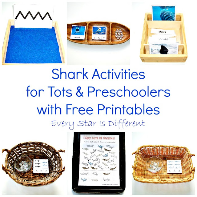 Shark Activities for Tots and Preschoolers with Free Printables