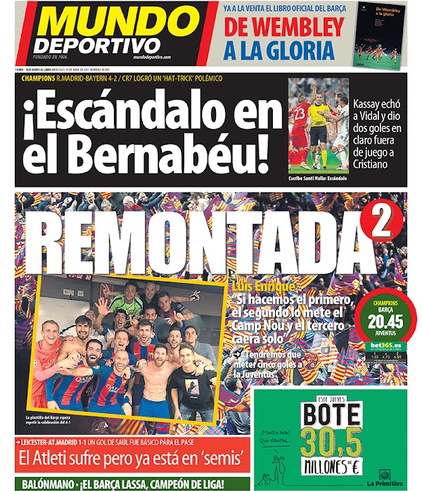 FC Barcelona, Mundo Deportivo: "Remontada 2"