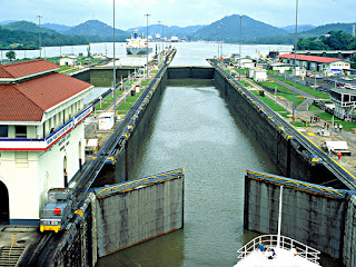 Panama Canal. Pacific end