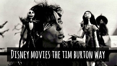 How Disney movies would look like if the great Tim Burton Directed them via geniushowto.blogspot.com illustrations and gothic videos