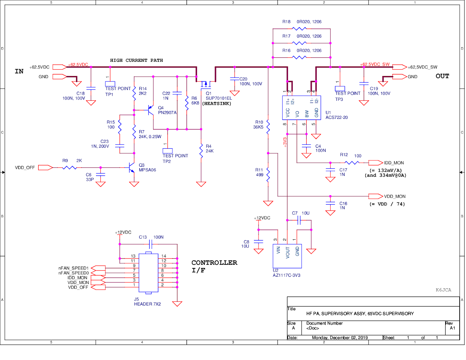 K6JCA: A 500 Watt HF PA, Part 8: Complete Schematics