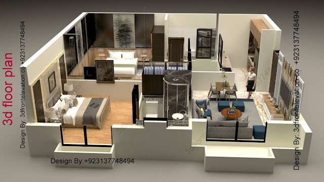3d Architecture Floor Plan Layout interiors rendering with 3d Furniture Setting for Better Presentation 3d Architecture Floor Plan Layout interiors rendering with 3d Furniture Setting for Better Presentation