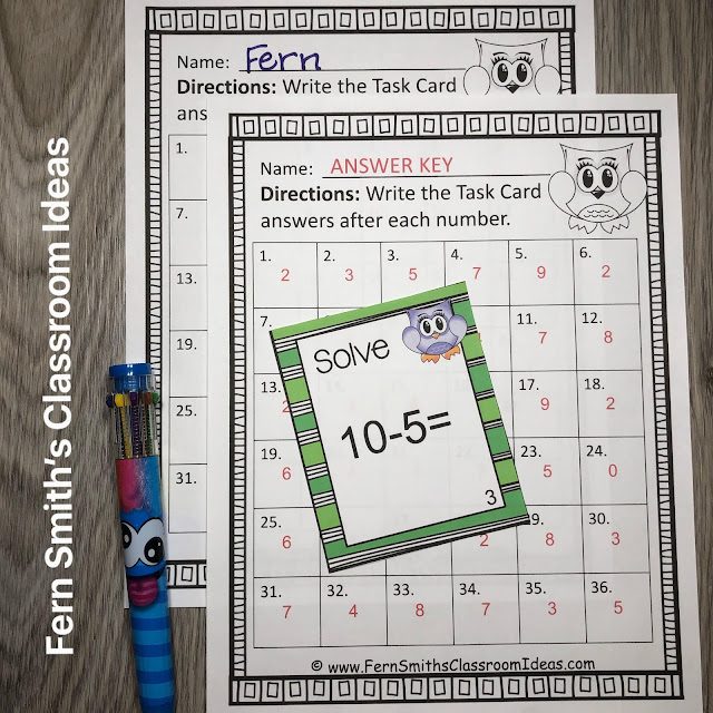 Click Here to Download these Cute Owl Themed Addition and Subtraction Task Cards for Your Class Today!