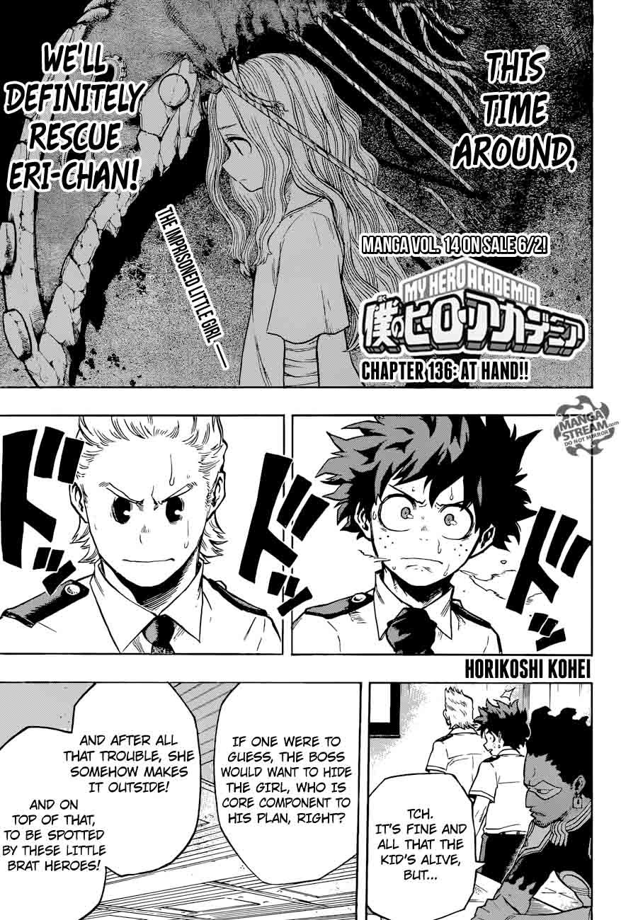 My Hero Academia, Chapter 136 - BOKU NO HERO ACADEMIA MANGA ONLINE