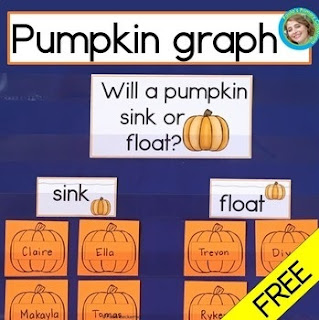 Pumpkin Sink or Float Graph Freebie