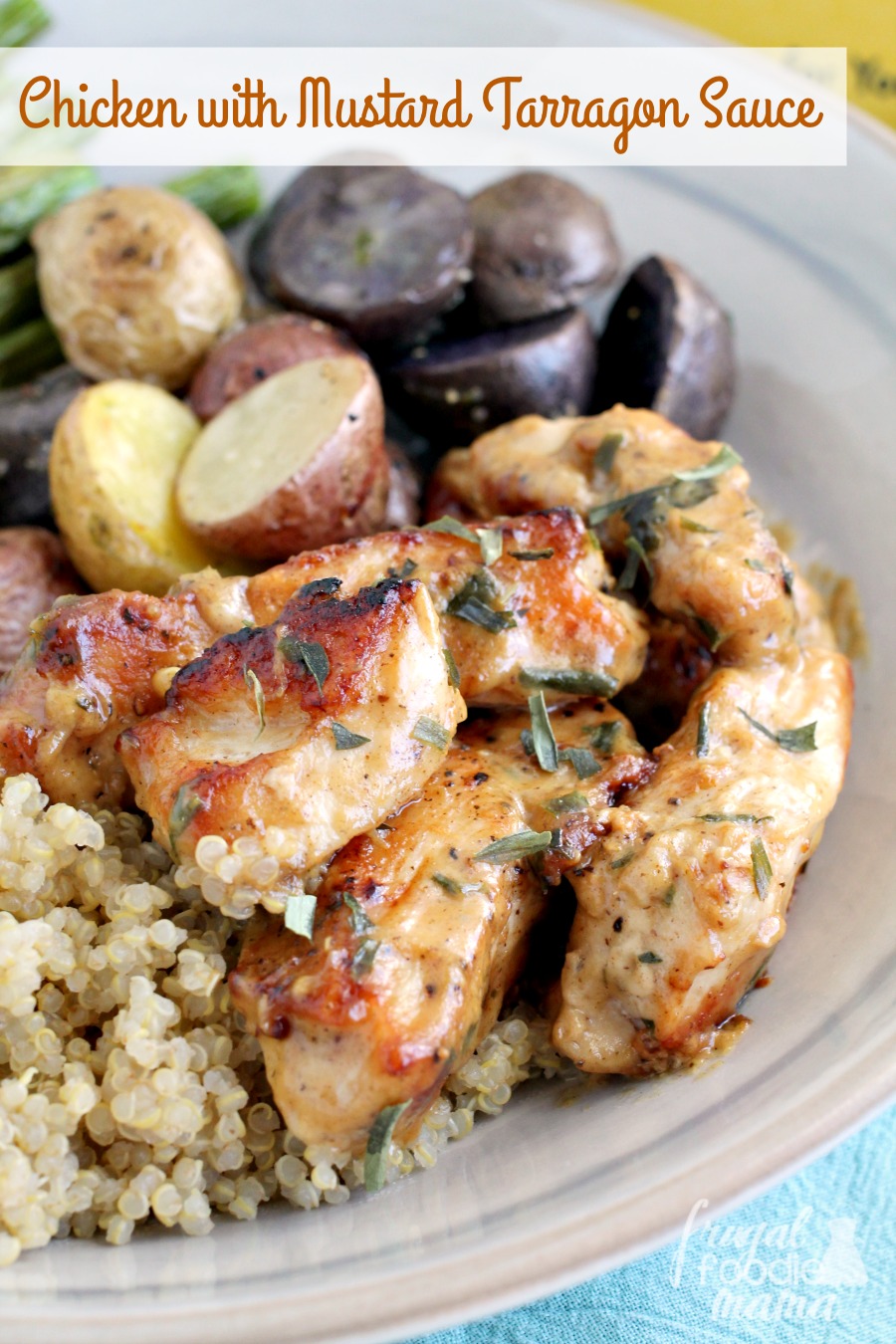 Frugal Foodie Mama Chicken with Mustard Tarragon Sauce