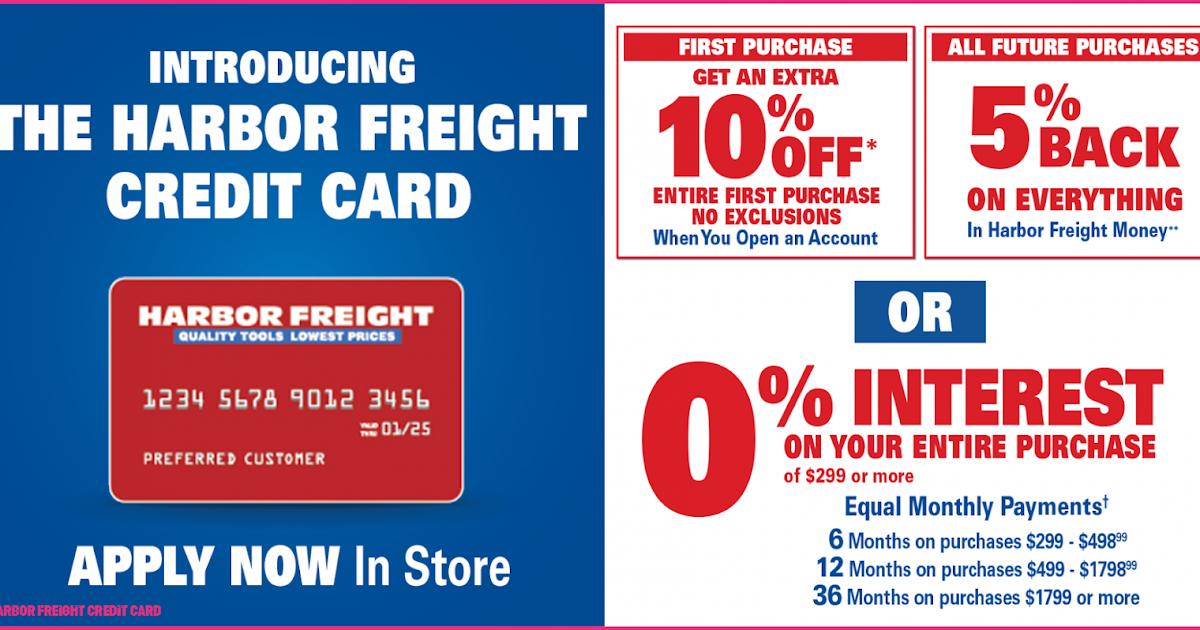 Harbor Freight Credit Cards Painters Legend