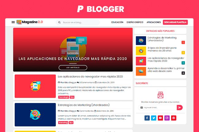 Plantilla Magazyne2.0 Blogger Gratis Plantilla Magazyne2.0 Blogger Gratis