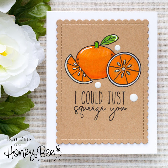 Hello Summer, Sneak Peeks, Pearfect Sentiments, Card Set, Honey Bee Stamps, Freshly Picked, Card Making, Stamping, Die Cutting, handmade card, ilovedoingallthingscrafty, Stamps, how to, Fruit Puns, Fruits, Oranges