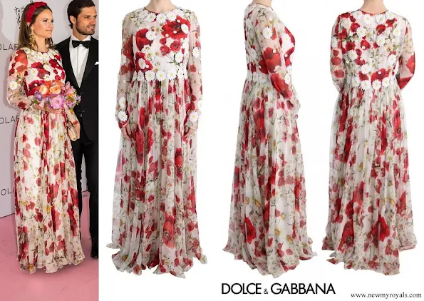 Princess Sofia wore Dolce & Gabbana Silk Floral Shift Long Maxi Dress