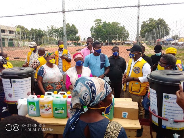 COVID-19: GREATER ACCRA METRO LIONS CLUB SUPPORT MARKETS TRADERS