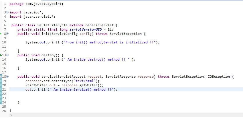 Servlet Life Cycle With Example - Javastudypoint