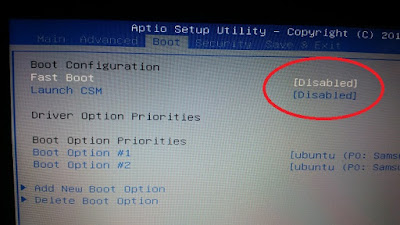 X202E BIOS Boot Settings