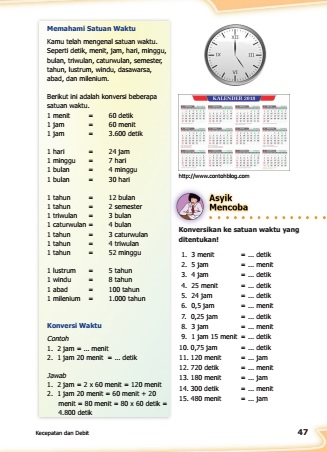 Kunci Jawaban Buku Senang Belajar Matematika Kelas 5 Kurikulum 2013 Revisi  2018 Halaman 47, 48, 49 - Kunci Soal Matematika