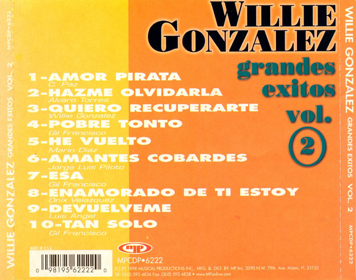 Salsa Status Willie Gonzalez 1998 Grandes Exitos Vol. 2