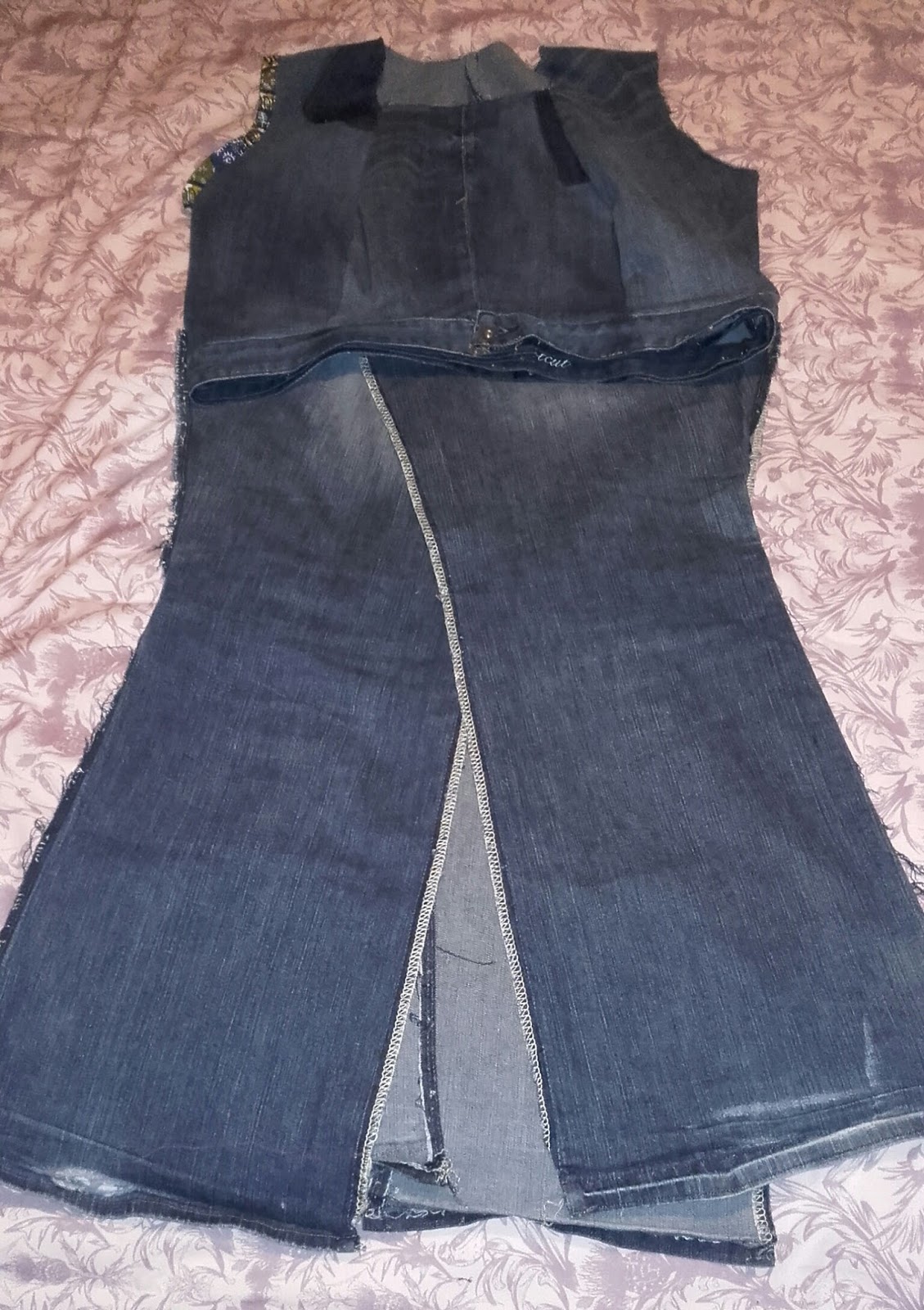 Refashion Co-op: Jeans to dress refashion