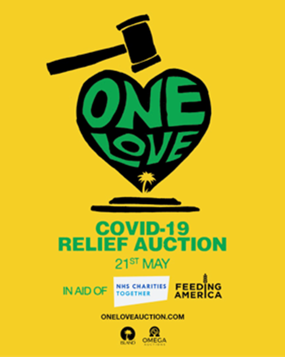 Record-making Cov-19  'One Love' Auction raises £179,755 for NHS Charities Together & Feeding America