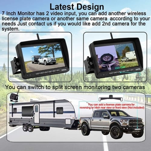 AMTIFO HD Car Backup Camera with 7 Inch Monitor