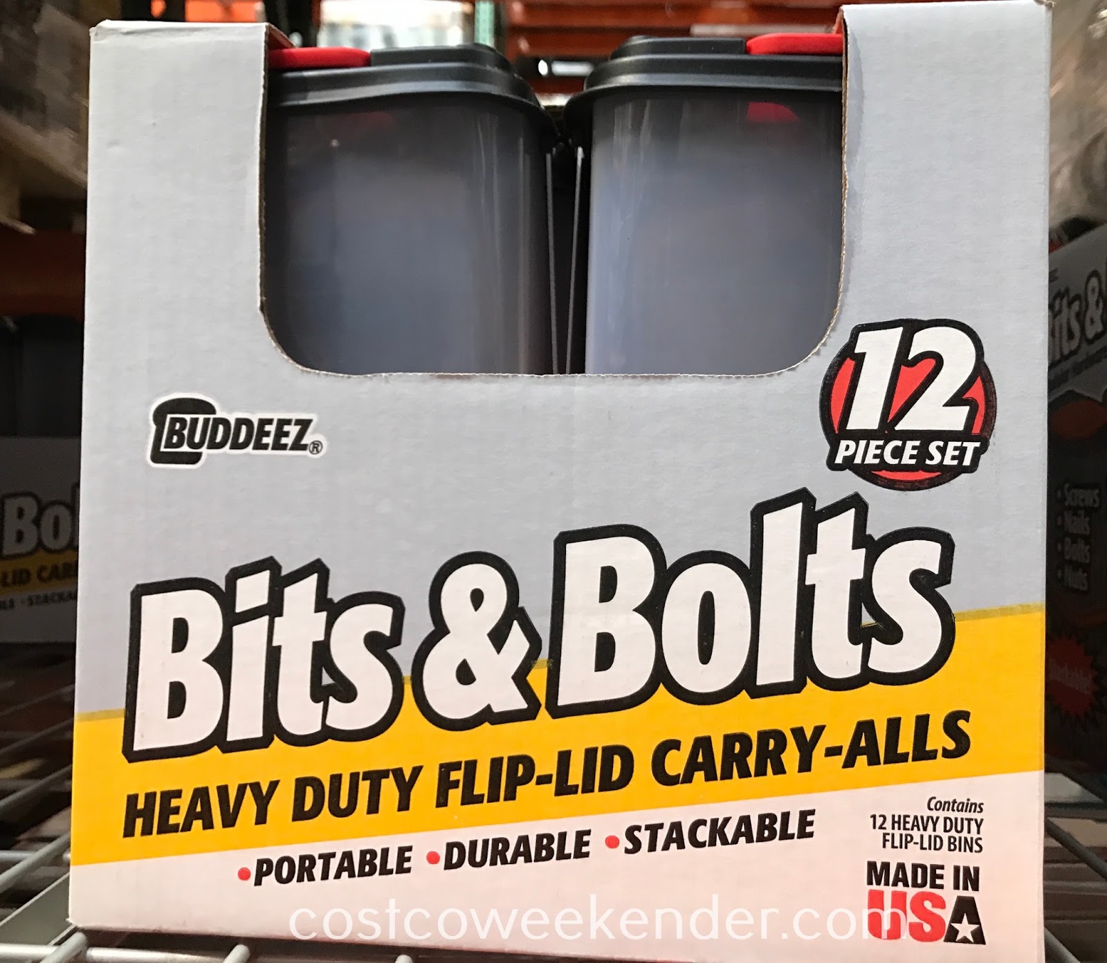 Buddeez Bits & Bolts CarryAll Storage Bins (12 pack) Costco Weekender