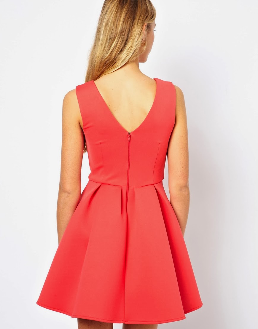 pretties' closet ASOS Skater Dress In Bonded Fabric
