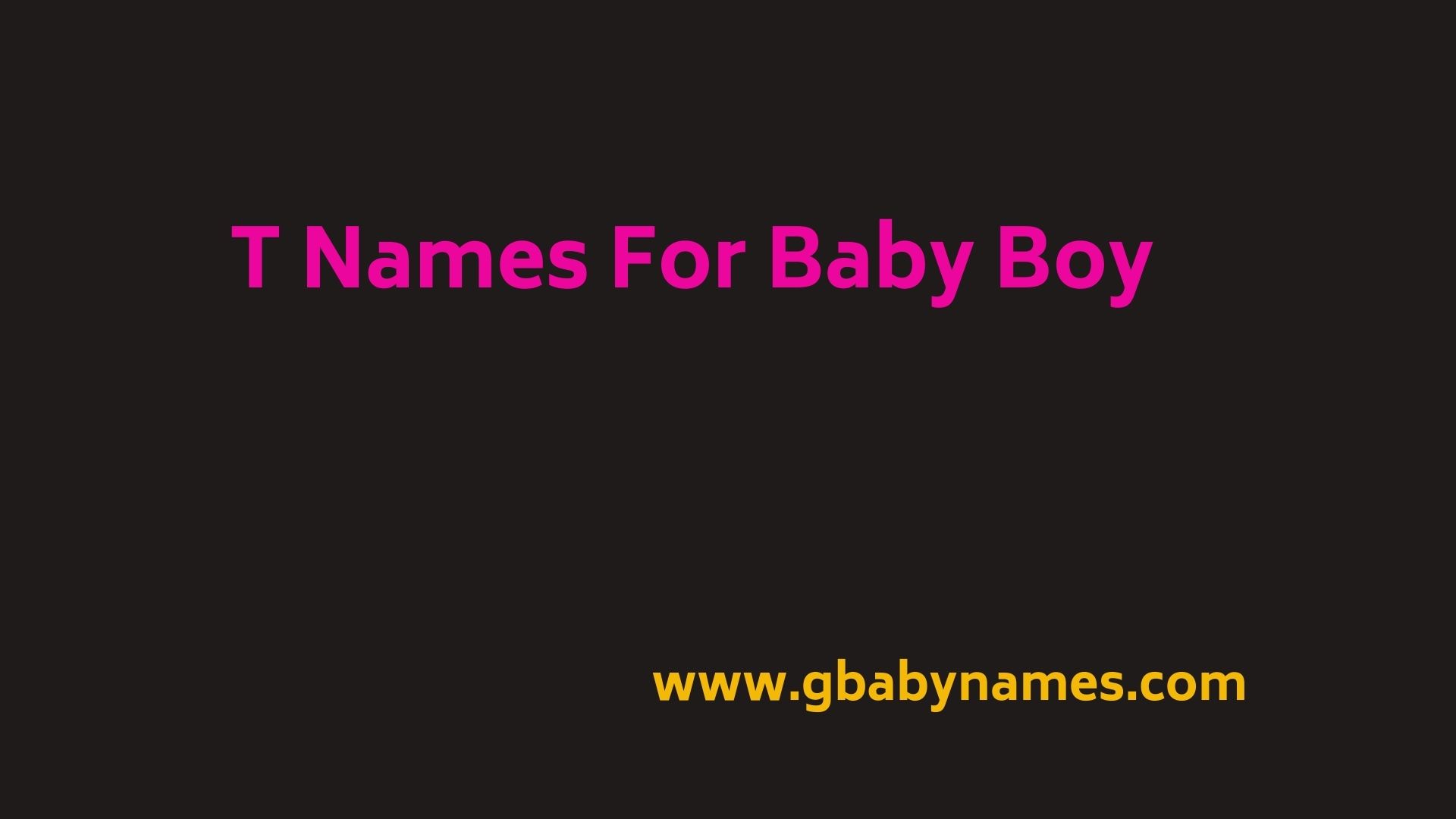T Names For Baby Boy GBabyNames