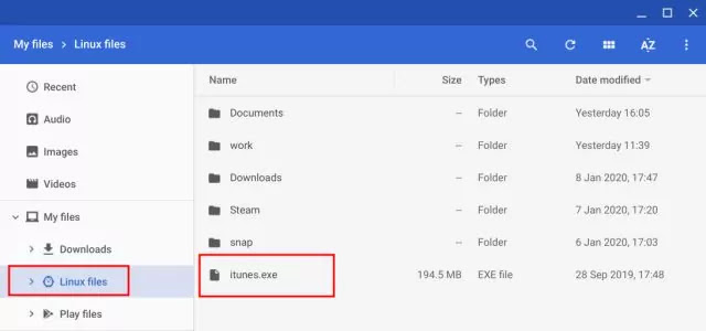 How to install iTunes for Chromebook