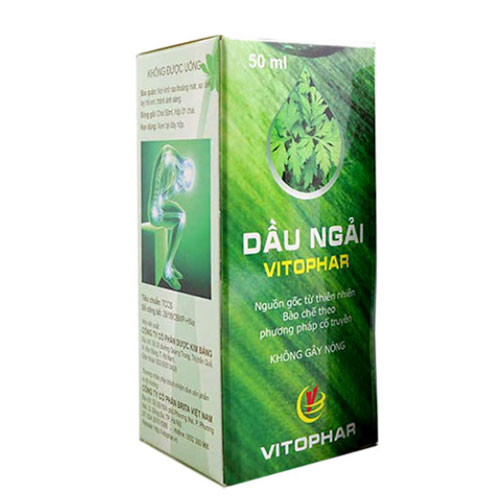 Dầu Ngải Cứu Vitophar 50ml, dùng hỗ trợ trị liệu đau nhức xương khớp, thóa hóa