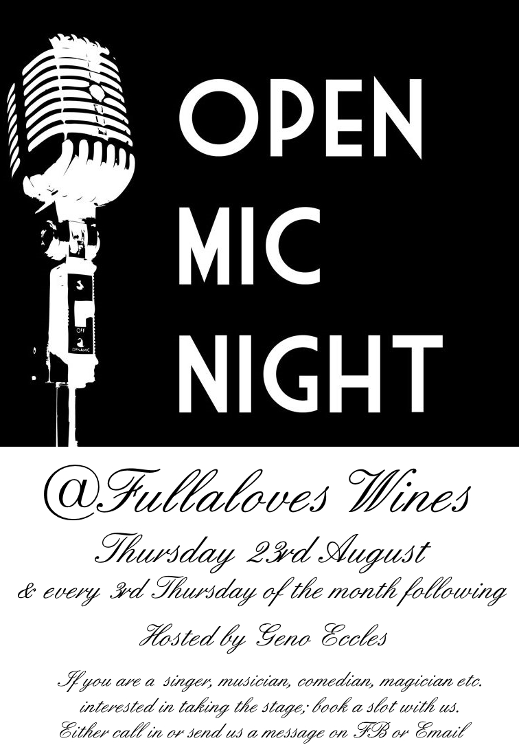 Fullaloves Wines, Ribble Valley, Lancashire Open Mic Night at