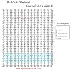 Diagonal Ribbed Dishcloth - Free Crochet Pattern + Chart