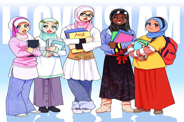 Download Gambar Kartun Muslimah 5 Sahabat Gambar Kartun Muslimah