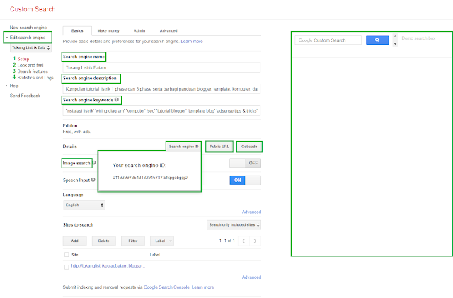 Cara setting google custom search engine - basic Cara setting google custom search engine - basic